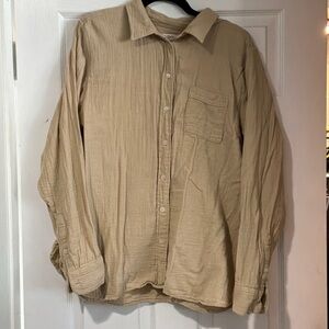 J. Crew Light Brown Button-Up Shirt